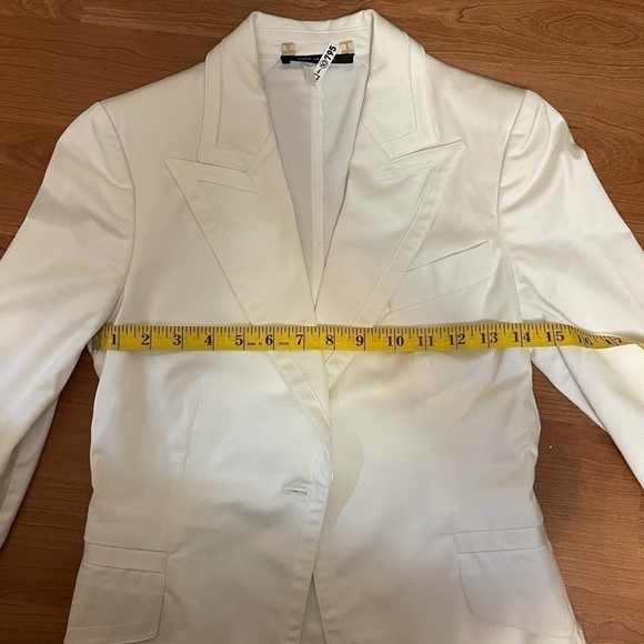 GUCCI cotton-blend unlined pants and suit in white - Picture 6 of 16